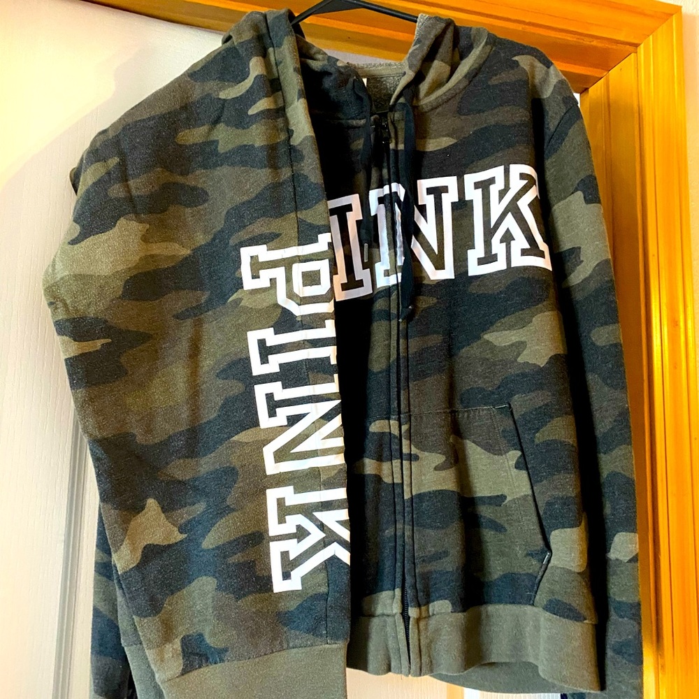 COPY - VS Pink Camo sweats and zip up hoodie